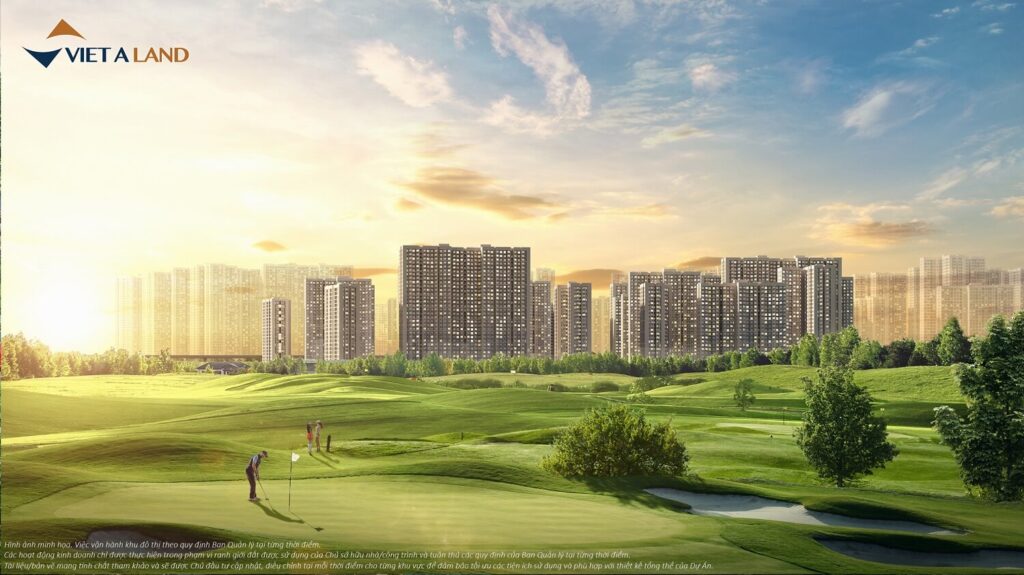 View từ sân golf Thủ Đức dự án Vinhomes Grand Park