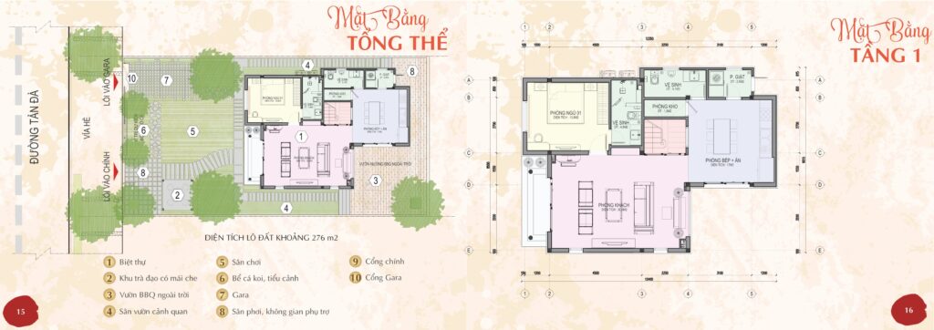 Mặt bằng tổng thể dự án phân khu biệt thự nhật bản